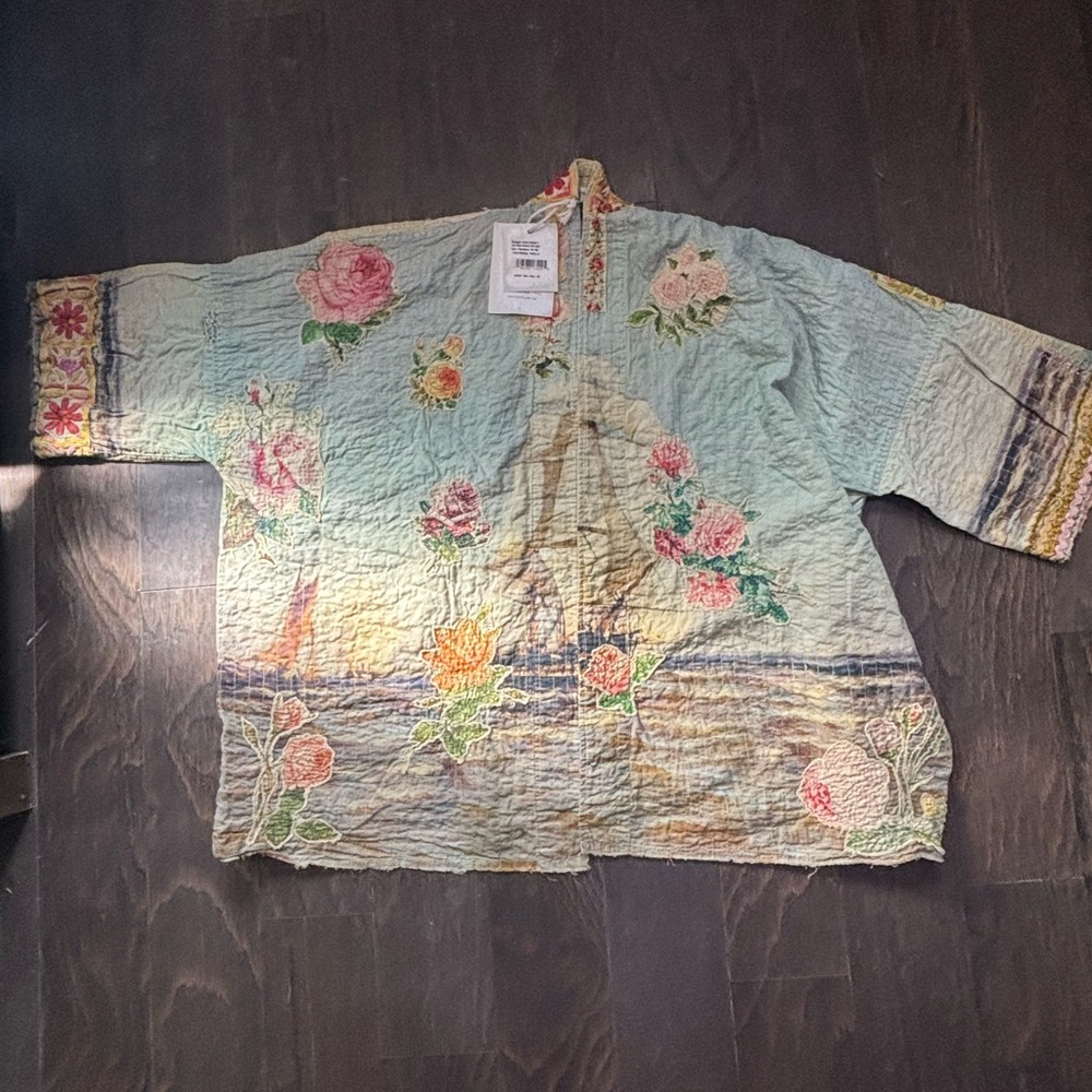 Magnolia Pearl Pastel Floral Embroidered Jacket Pristine cond, Nvr worn,wtags